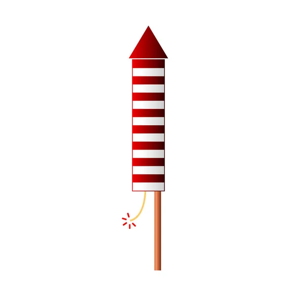 Cohetes de fuegos artificiales icono . — Vector de stock