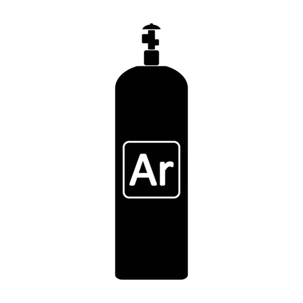 Argon gas cylinde icon. — Stock Vector
