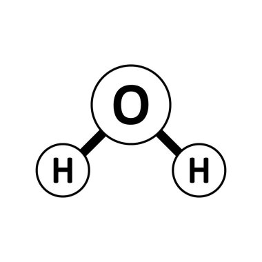 Water molecule icon. clipart