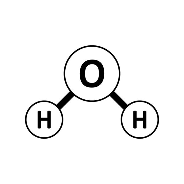 Water molecule icon.