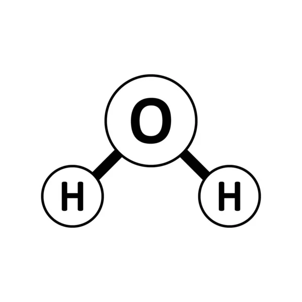 Icona della molecola d'acqua . — Vettoriale Stock