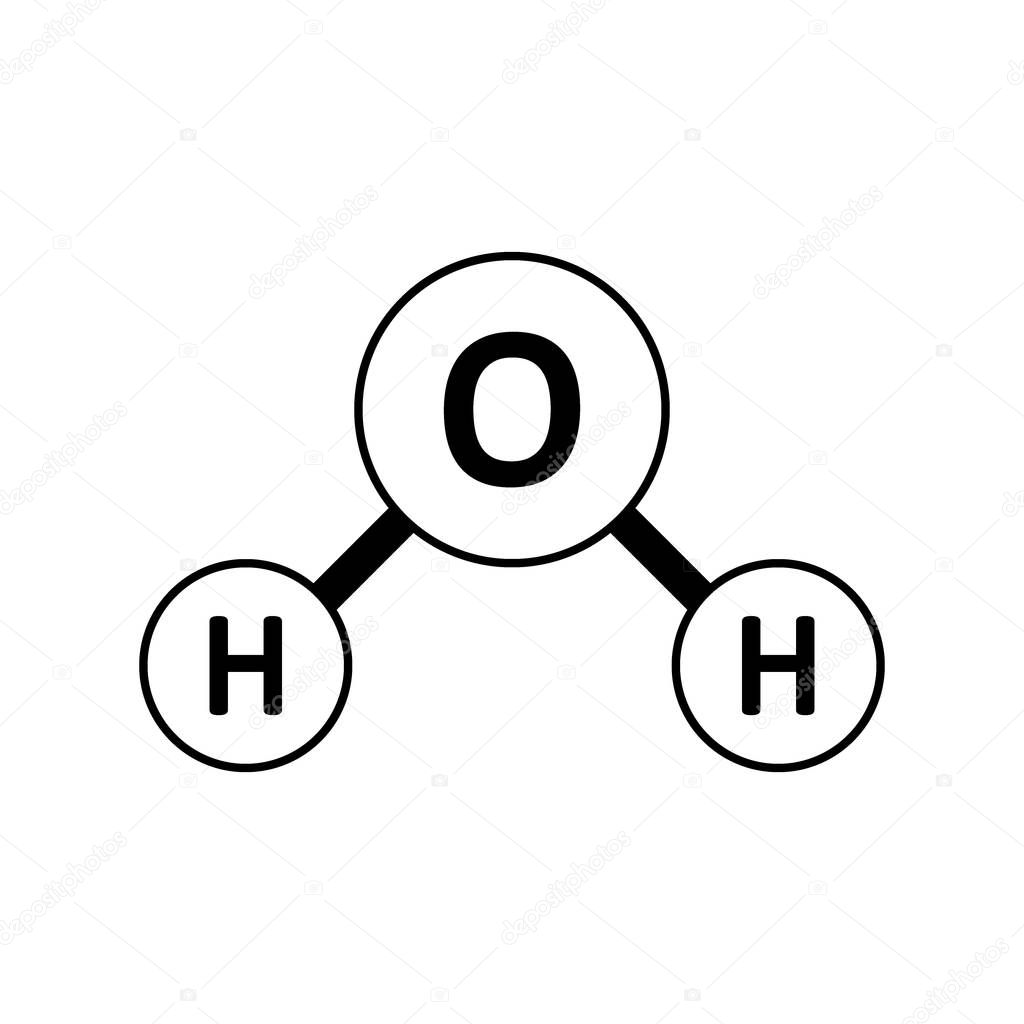 Water molecule icon.