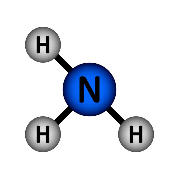 Ammoniak molecuul icoon. — Stockvector