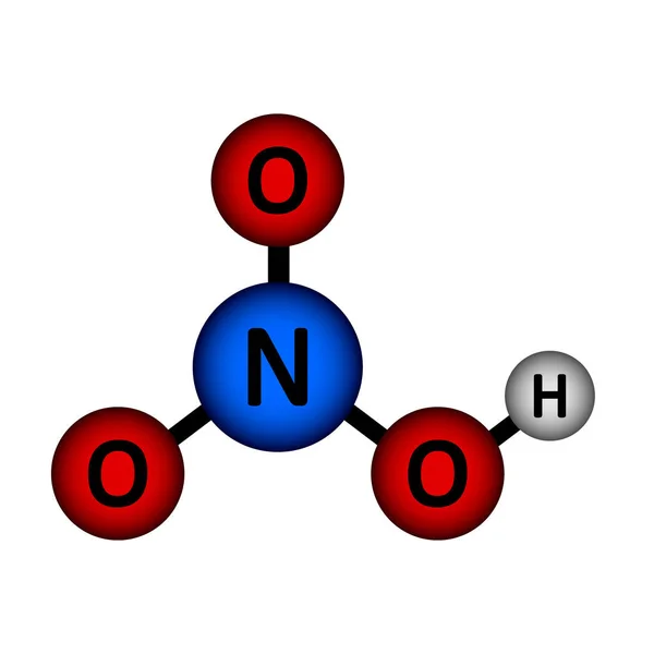 Salpeterzuur molecuul icoon. — Stockvector