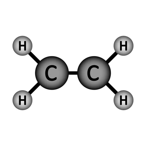 Icono de molécula de etileno . — Archivo Imágenes Vectoriales