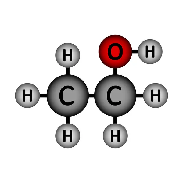 Icône de molécule d'éthanol . — Image vectorielle