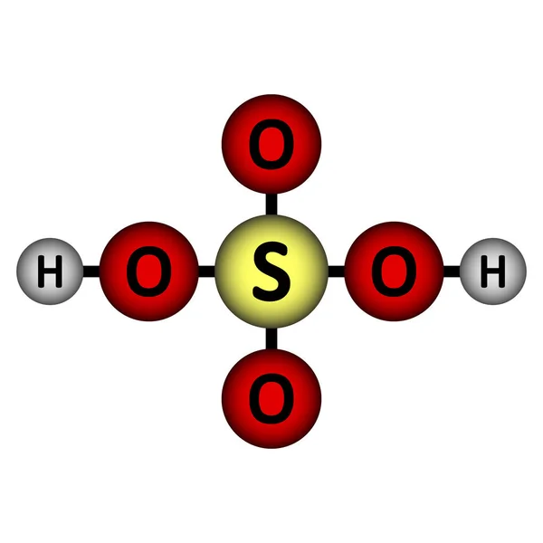 Εικονίδιο μορίου θειικού οξέος. — Διανυσματικό Αρχείο