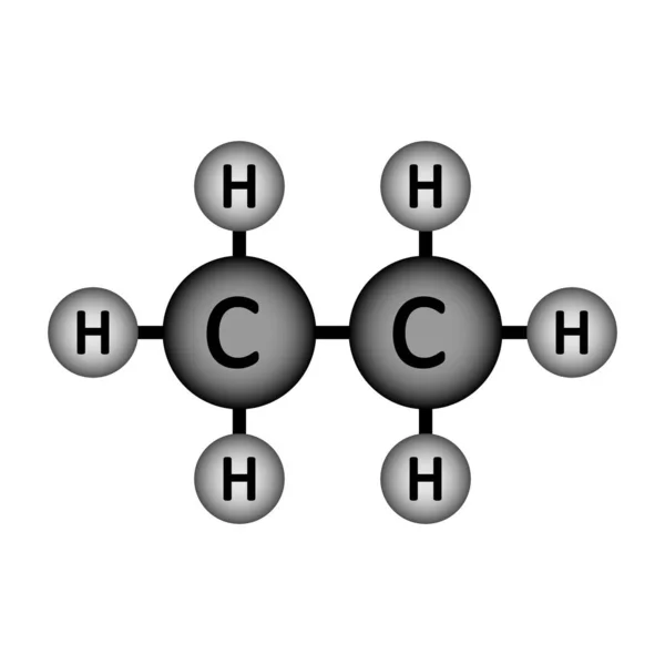 Ícone de Molécula de Etano . — Vetor de Stock