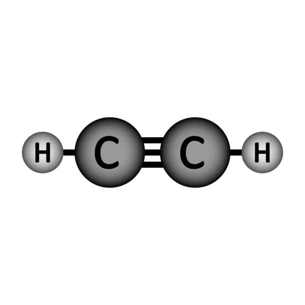 Acetilén molekula ikon. — Stock Vector