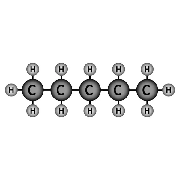 Pentanmolekül-Symbol. — Stockvektor