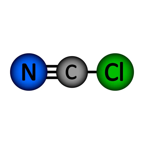 塩化シアノゲン分子アイコン. — ストックベクタ