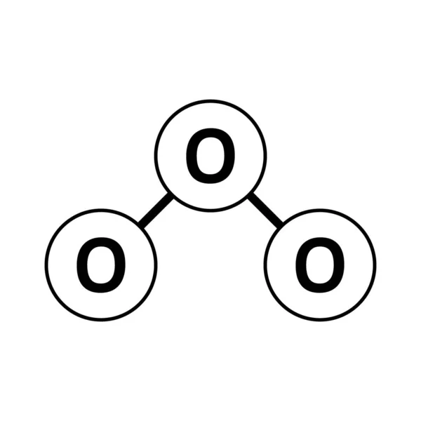 臭氧分子图标. — 图库矢量图片