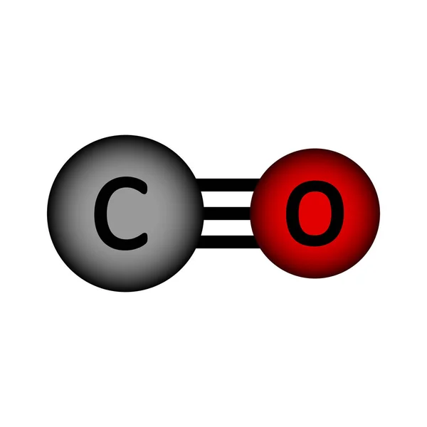 Icono de molécula de monóxido de carbono . — Archivo Imágenes Vectoriales