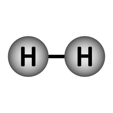 Hidrojen molekül simgesi.