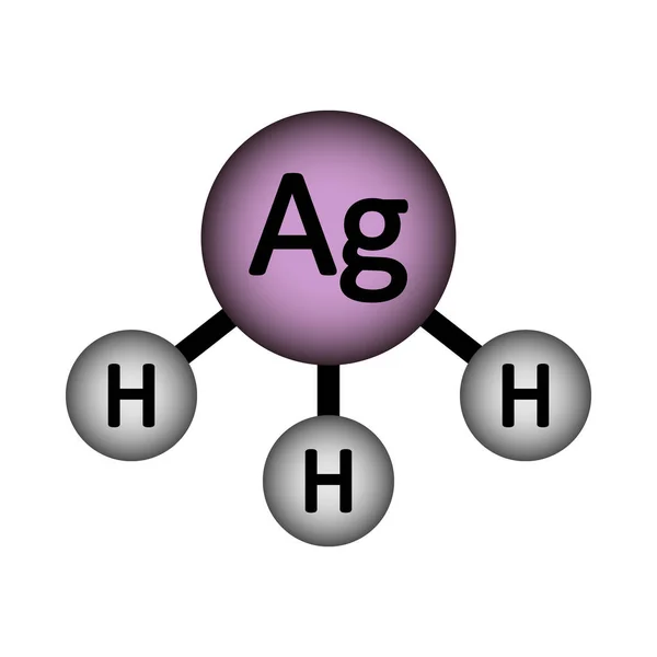 Arsine molecuul icoon. — Stockvector