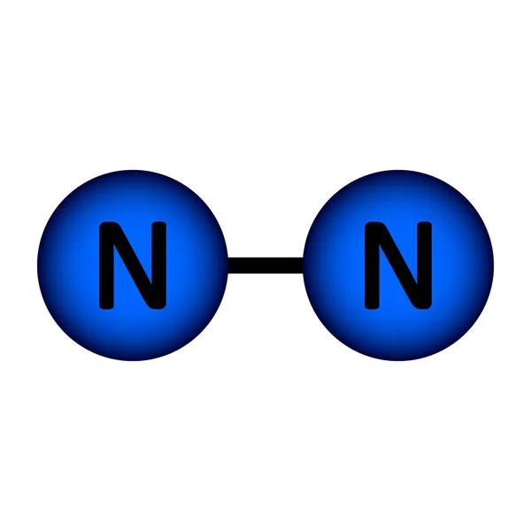 नाइट्रोजन अणु प्रतीक . — स्टॉक वेक्टर