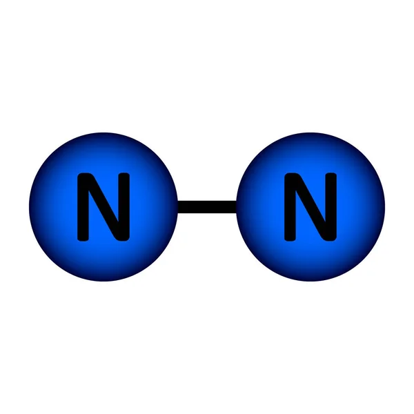 Ikona cząsteczki azotu. — Wektor stockowy
