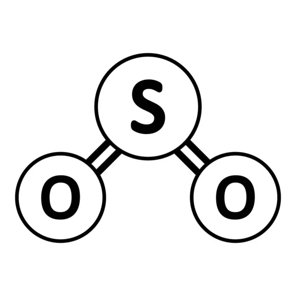 氧化硫分子图标. — 图库矢量图片
