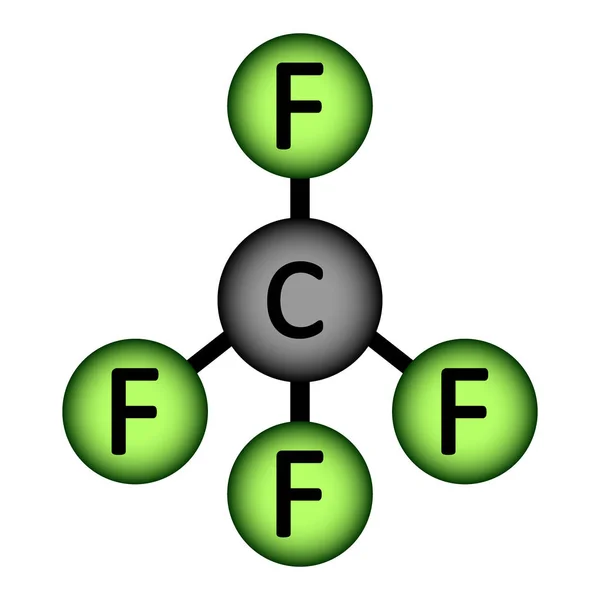 Ikona molekuly fluoridu uhličitého. — Stockový vektor