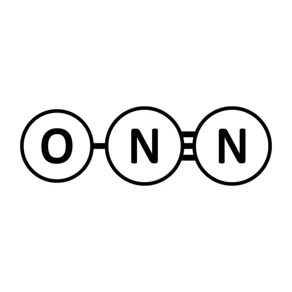 Pictogram van het stikstofoxide-gasmolecuul. — Stockvector