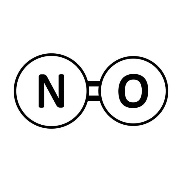 Nitric oxide gas molecule icon. — Stock Vector