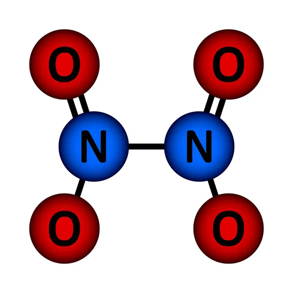 Dinitrogeen tetroxide molecuul icoon. — Stockvector