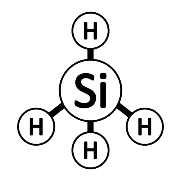 モノシラン分子のアイコン. — ストックベクタ