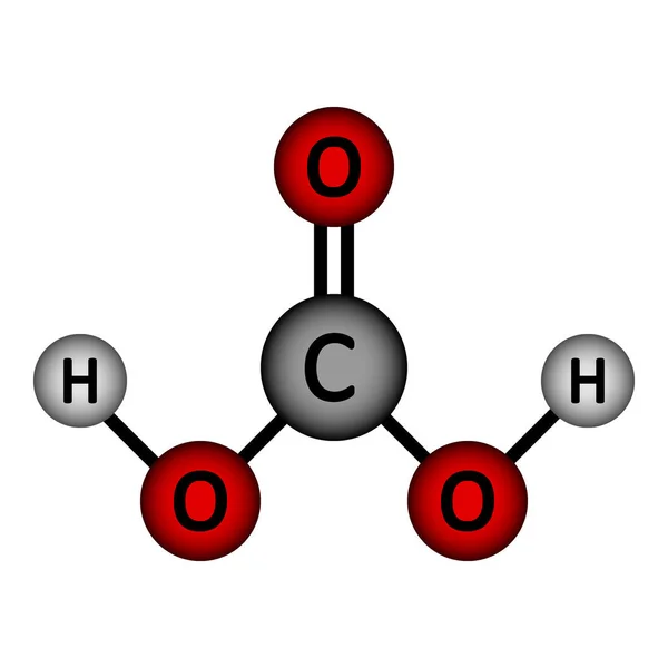 Icoon van het koolstofzuurmolecuul. — Stockvector