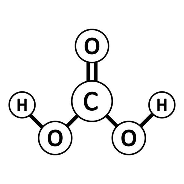 Иконка молекулы углекислоты . — стоковый вектор