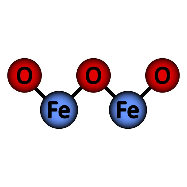 Icono de molécula de óxido de hierro . — Vector de stock