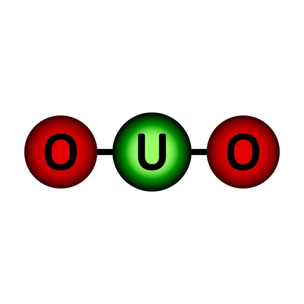 Ícone da molécula de óxido de urânio . — Vetor de Stock