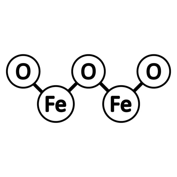 Demir oksit molekül simgesi. — Stok Vektör
