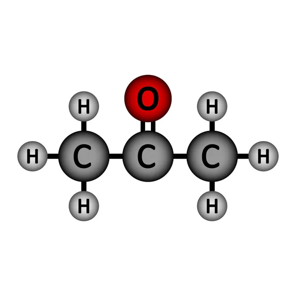 Icona della molecola di acetone . — Vettoriale Stock