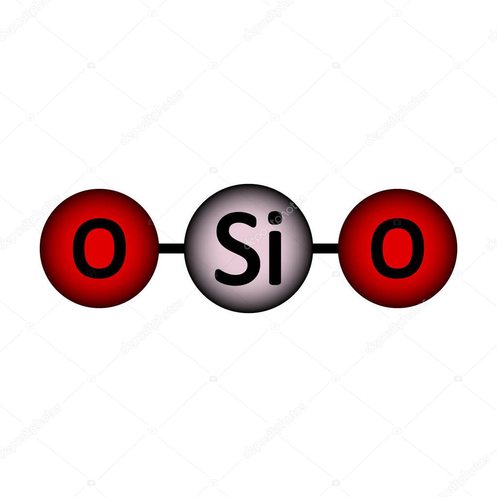 Silica molecule icon.