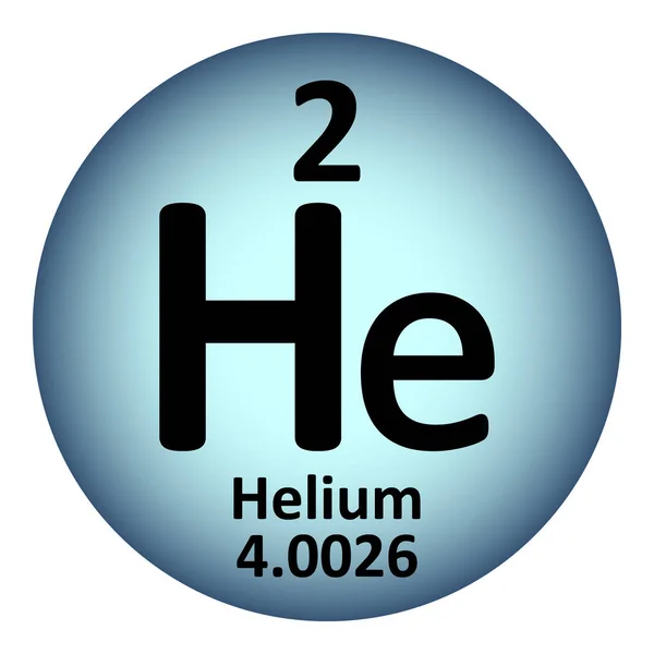 Élément de tableau périodique icône d'hélium . — Image vectorielle