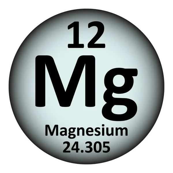 Ícone periódico do magnésio do elemento da tabela . —  Vetores de Stock