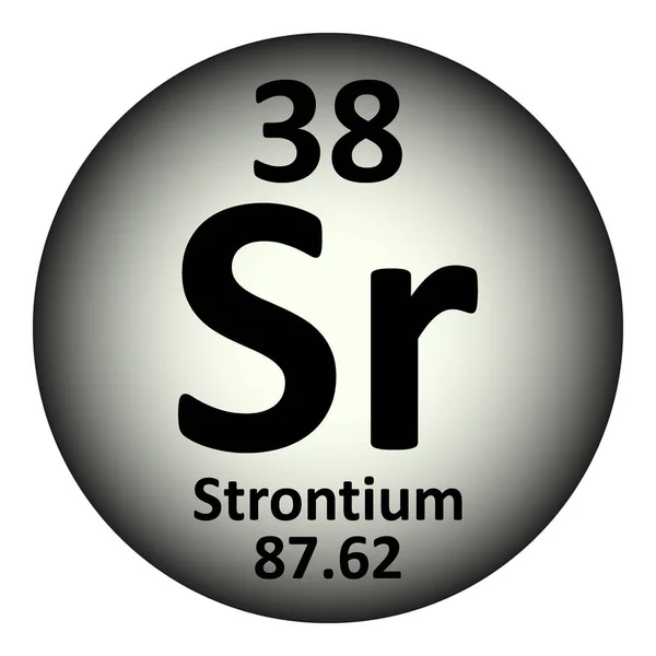 Periodensystem Element Strontium. — Stockvektor