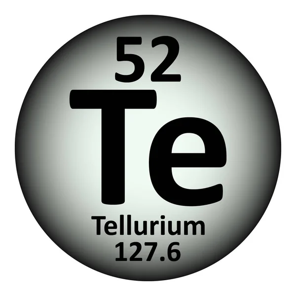 Periodensystem Element Tellur Symbol. — Stockvektor