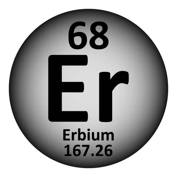 Periodensystem Element Erbium Symbol. — Stockvektor