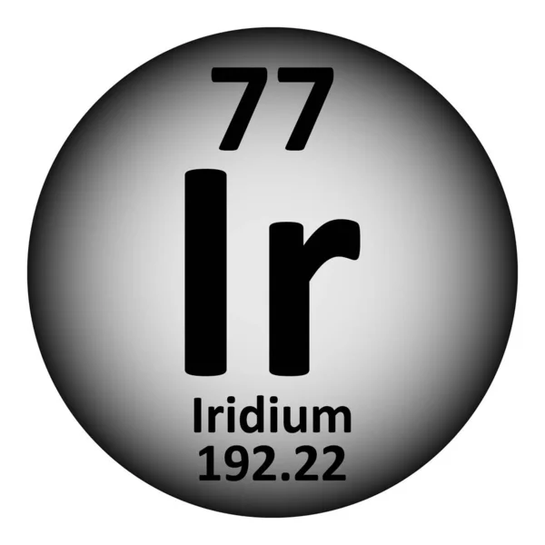 Periodická tabulka prvků iridium ikona. — Stockový vektor