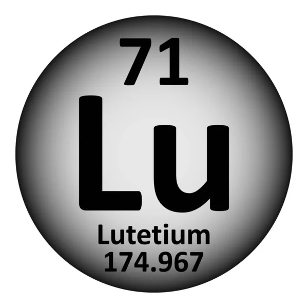 周期的なテーブルの要素ルテチウム アイコン. — ストックベクタ