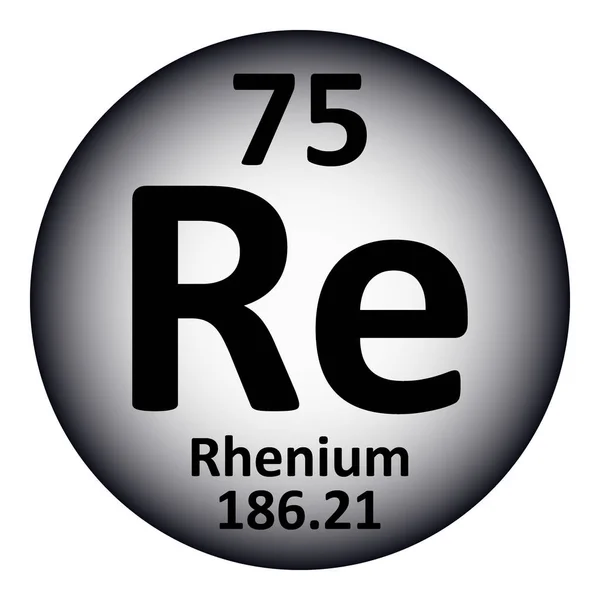 Periodic table element ikona Renu. — Wektor stockowy