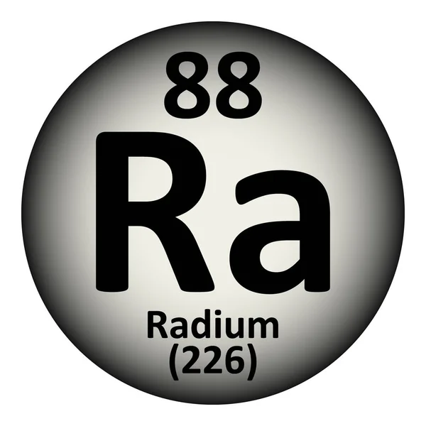 Icône radium élément de table périodique . — Image vectorielle