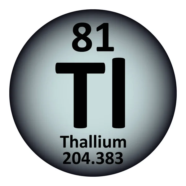 Ikon thallium tabel periodik . - Stok Vektor