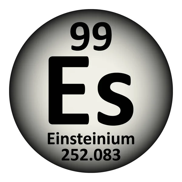 Periodic table element einsteinium icon. — Stock Vector