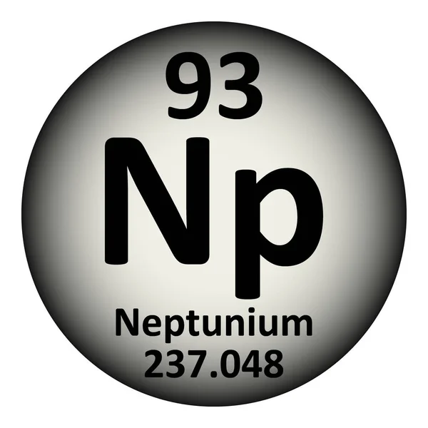 Periodic table element ikona Neptun. — Wektor stockowy