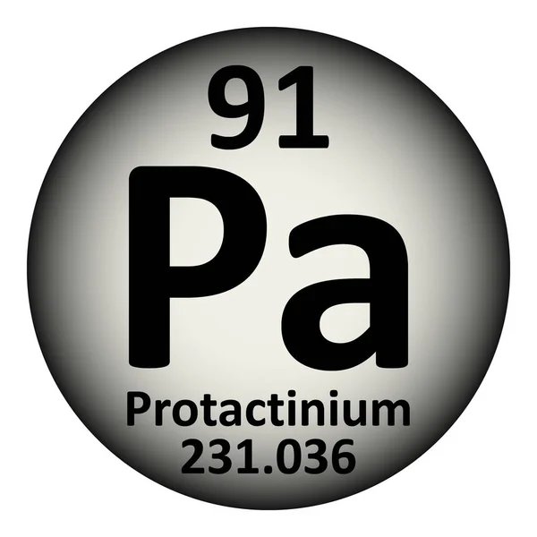 Protactinium pictogram van het element van periodiek. — Stockvector