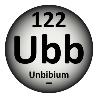 Periyodik Tablo öğesi unbinilium simgesi.