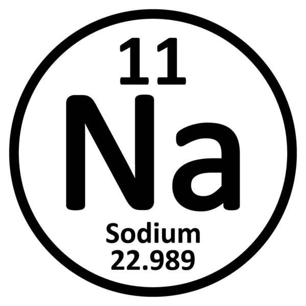 Tabela periódica elemento ícone de sódio . —  Vetores de Stock