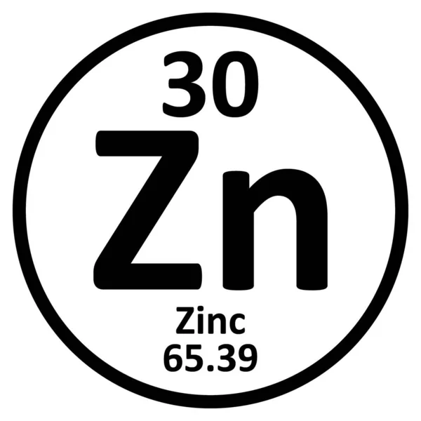 Periodic table element zinc icon. — Stock Vector